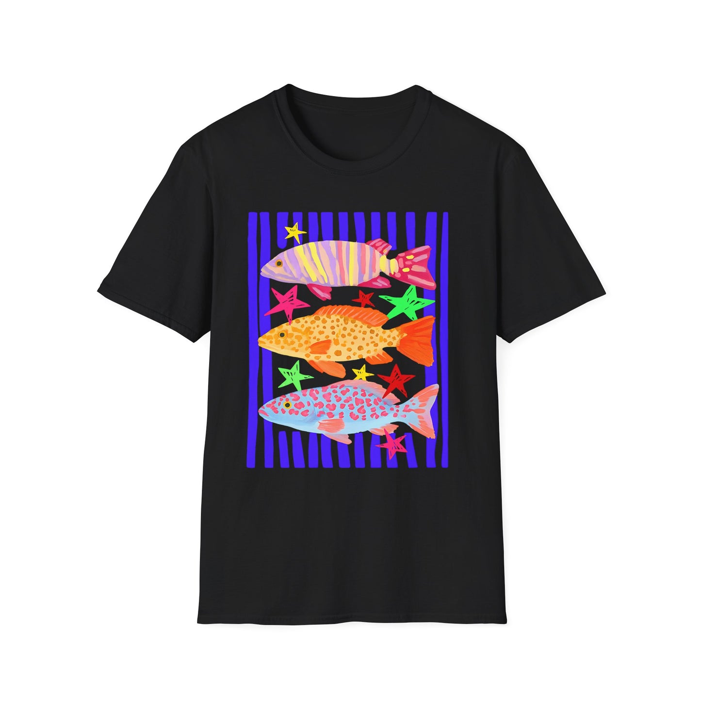 T-Shirt — Colorful Tropical Fish Graphic Tee
