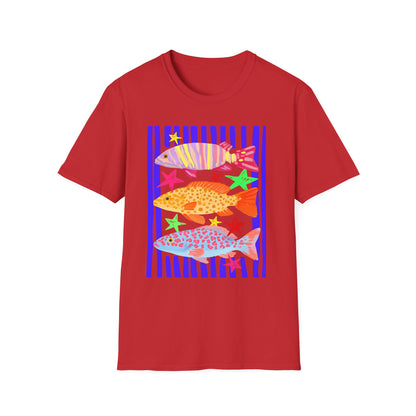 T-Shirt — Colorful Tropical Fish Graphic Tee