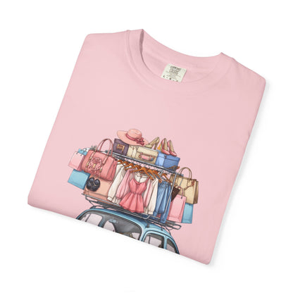 Retro Beetle Roadtrip T-Shirt — Vintage VW Bug with Luggage Graphic