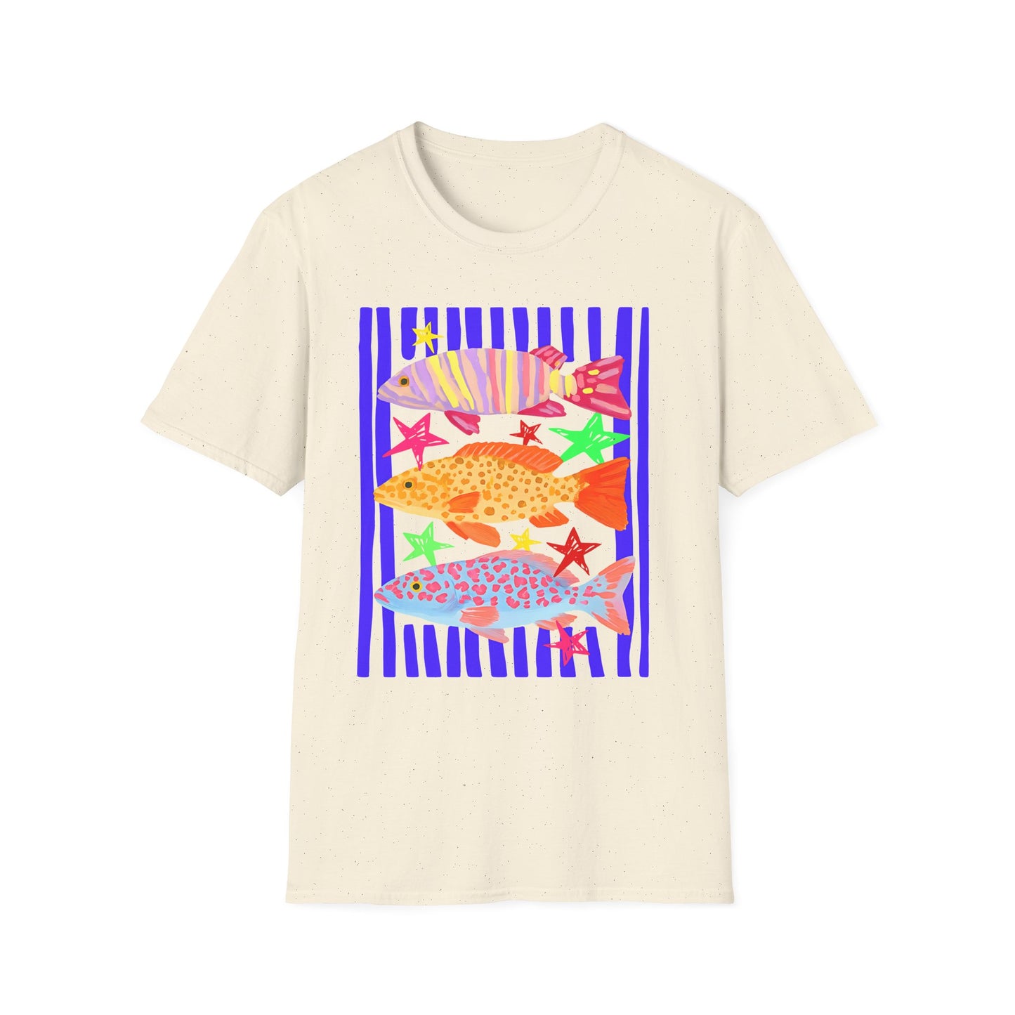 T-Shirt — Colorful Tropical Fish Graphic Tee