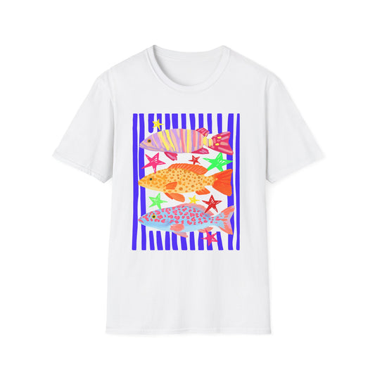 T-Shirt — Colorful Tropical Fish Graphic Tee