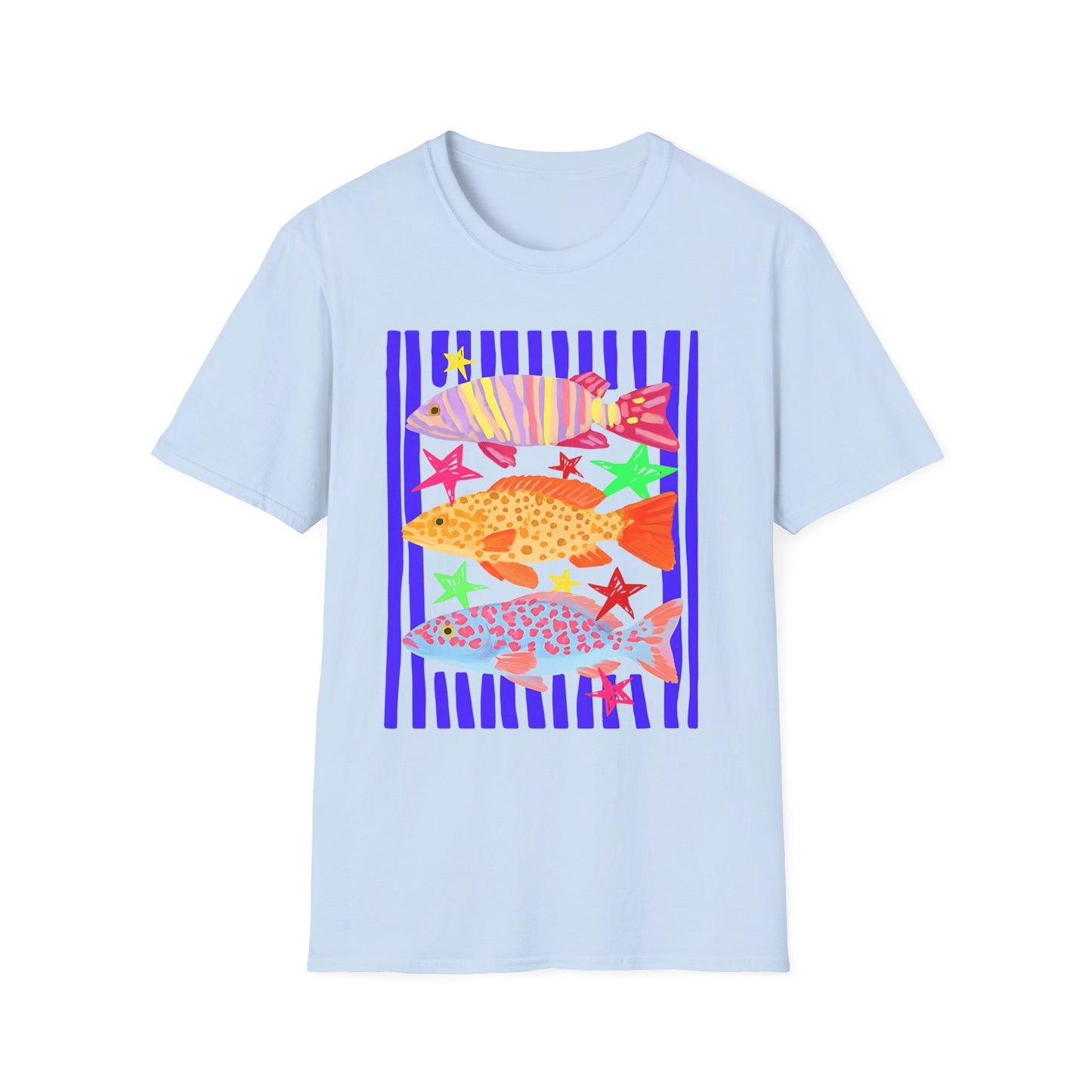T-Shirt — Colorful Tropical Fish Graphic Tee